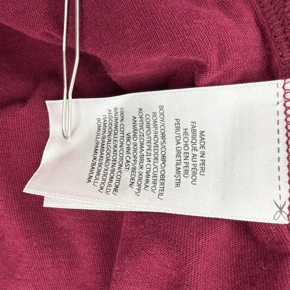 Polo Ralph Lauren Men's Burgundy‎ Long Sleeve Hooded T-Shirt Tee Large